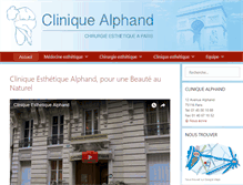 Tablet Screenshot of clinique-alphand.com